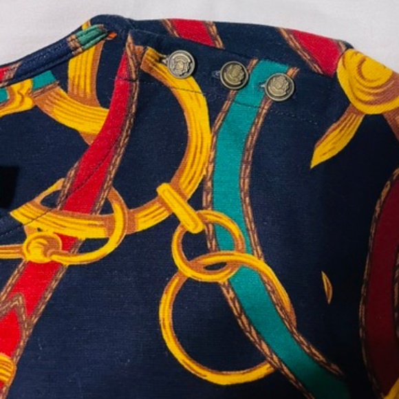 Lauren, Ralph Lauren Equestrian Horse Bit Strap Dress, Petite XS - Picture 4 of 4